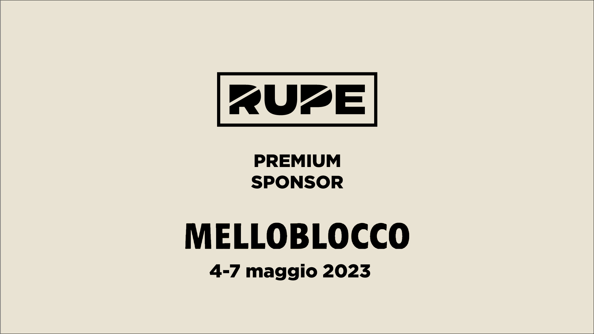 Rupe premium sponsor Melloblocco 2023
