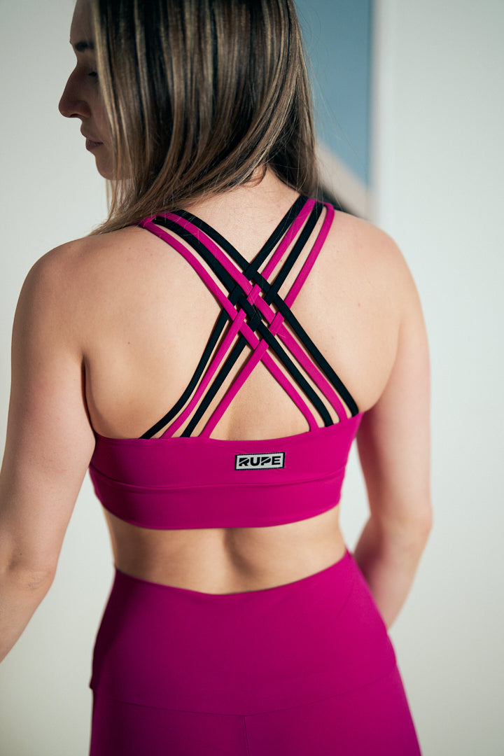 Women's Braided Sports Bra - Warpless Fabric Monochrome