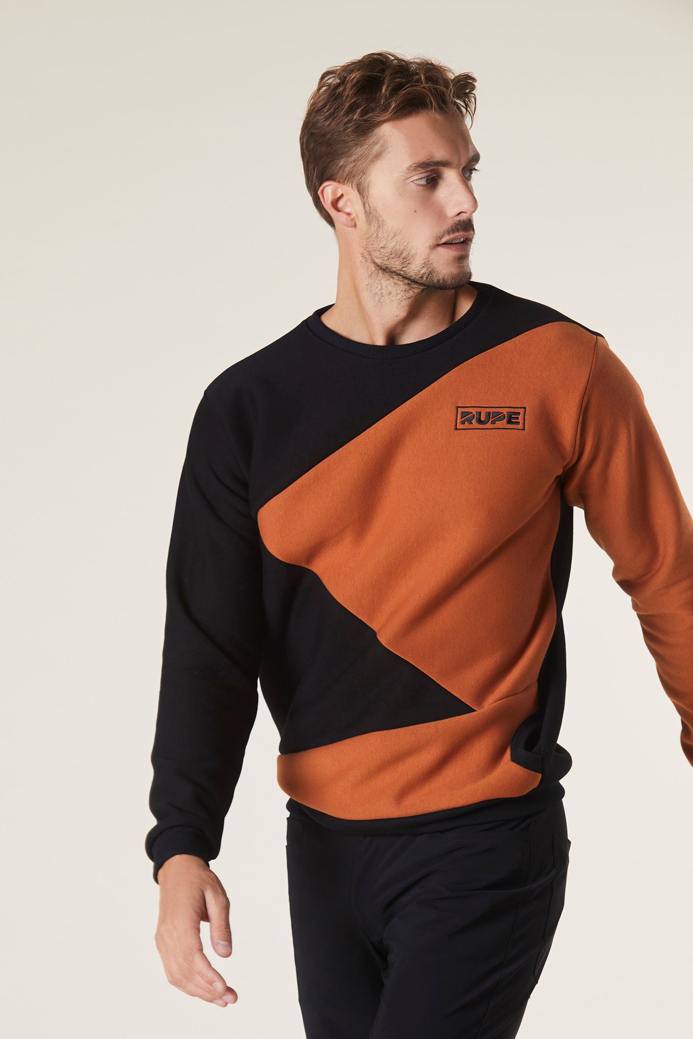 Crew Neck Sweatshirt - Unisex - Orange Twist