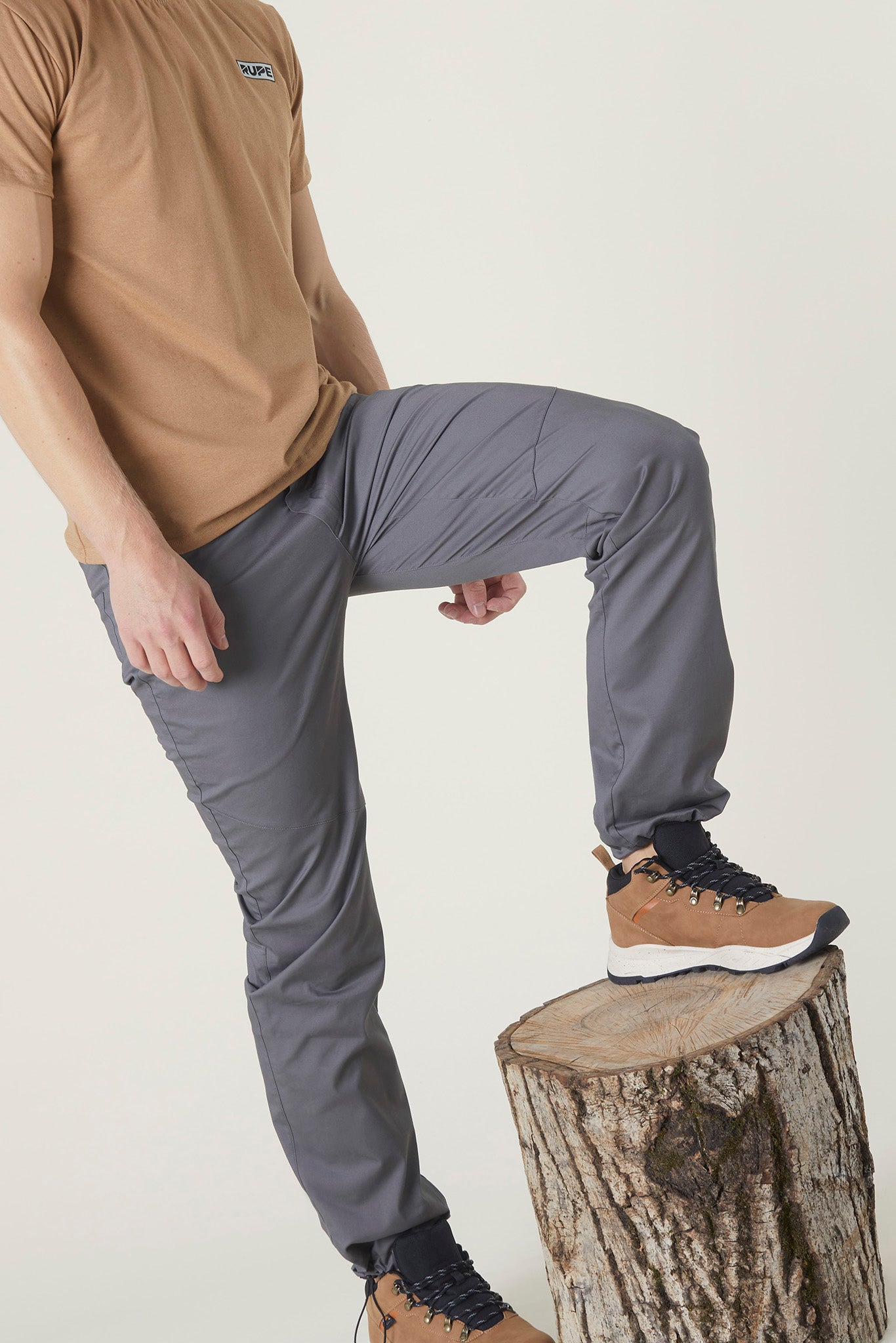 Men's gray PYRENEES climbing pants handmade