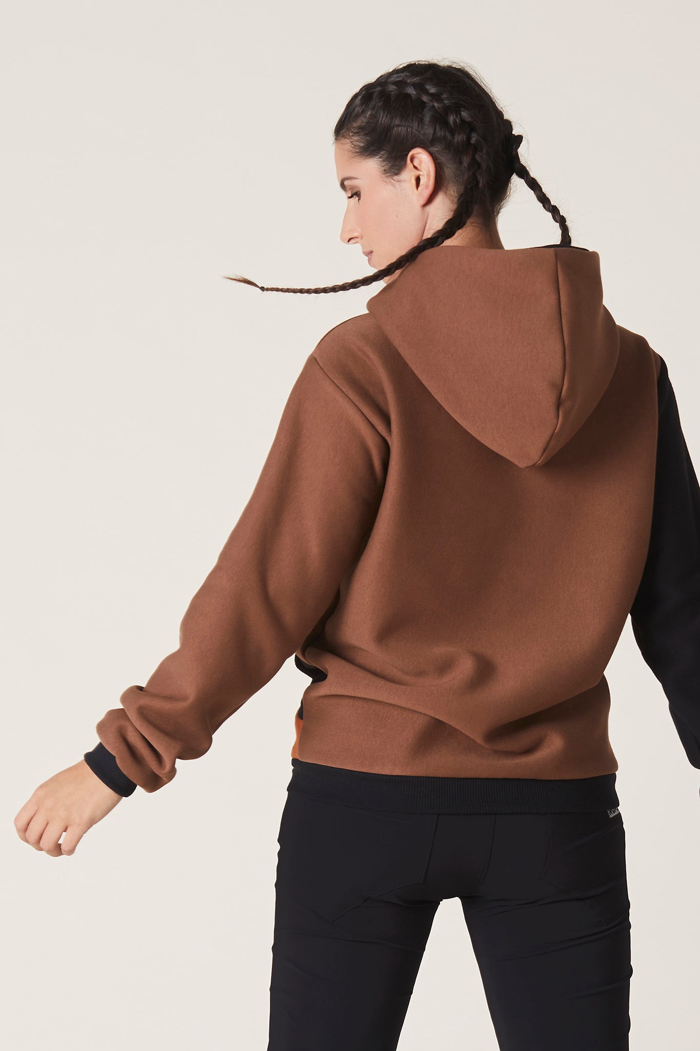 Sweatshirt in 3 colors with Hood - Woman - Brick | CLIFF