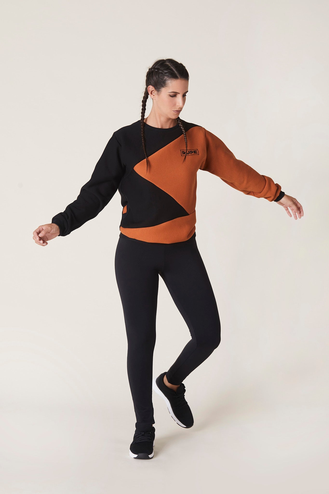 Women's Crewneck Sweatshirt - Orange Twist